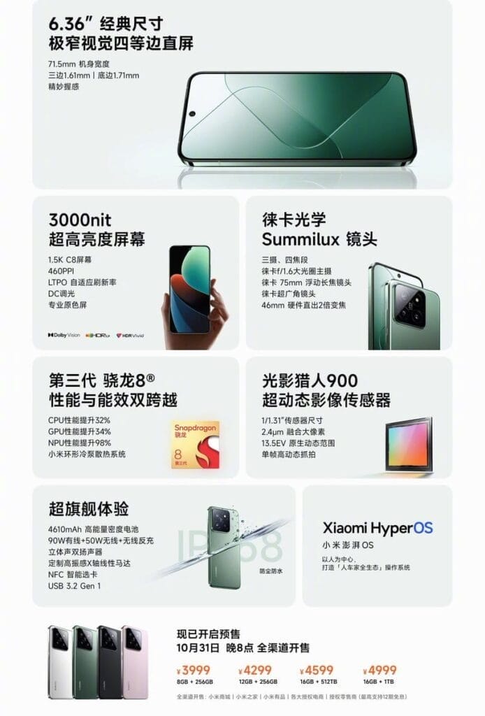 Xiaomi 14 with Snapdragon 8 gen 3